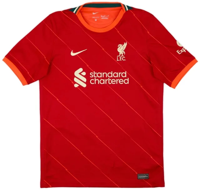 Nike 2021-22 Liverpool Home Shirt - 9/10 - (XL.Boys)