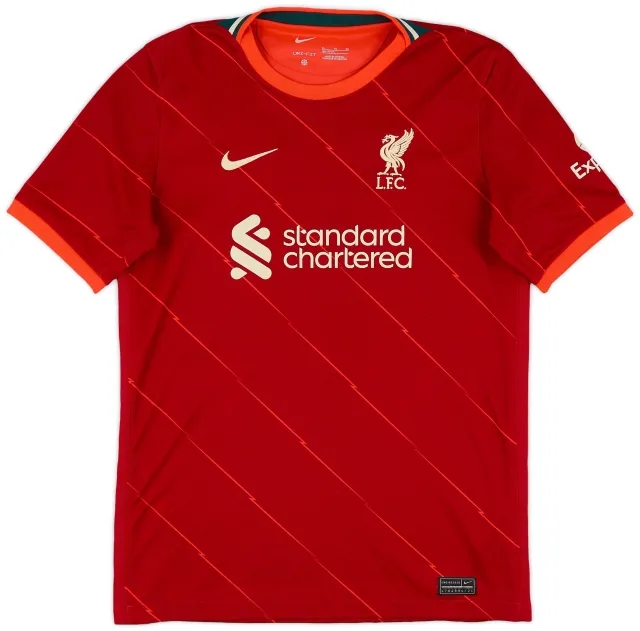 Nike 2021-22 Liverpool Home Shirt - 9/10 - (XL.Boys)