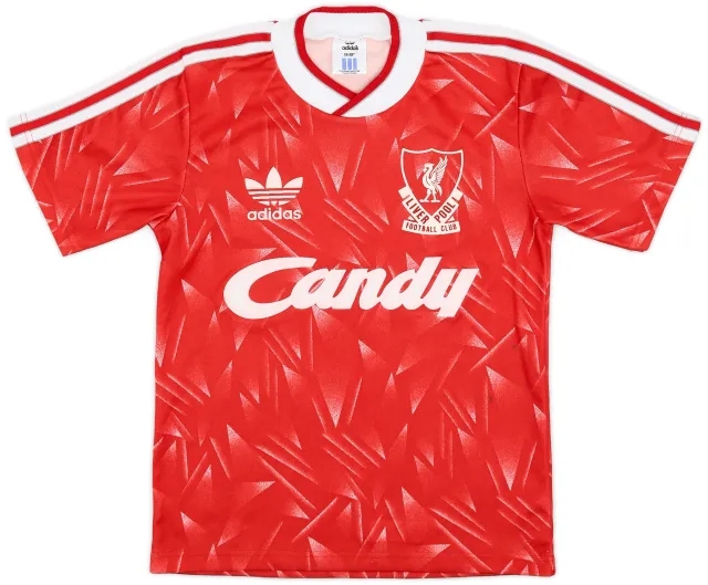 adidas 1989-91 Liverpool Home Shirt - 9/10 - (XS.Boys)