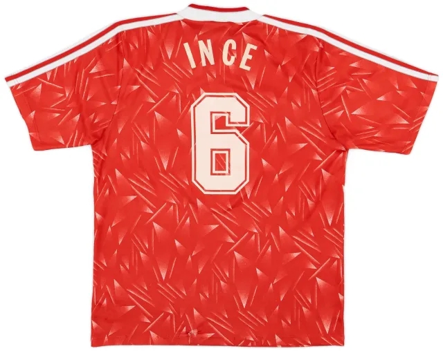 adidas 1989-91 Liverpool Home Shirt Ince #6 - 8/10 - (S)