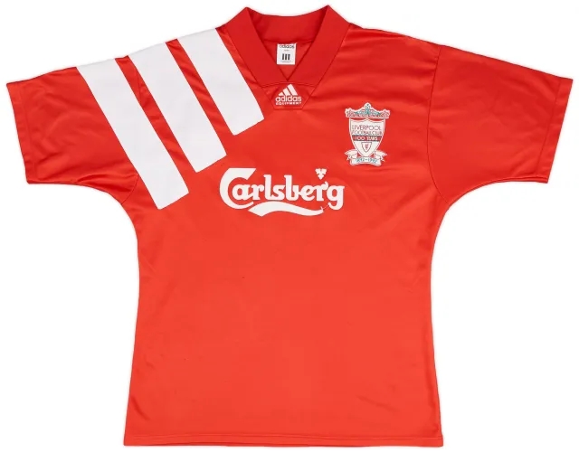 adidas 1992-93 Liverpool Centenary Home Shirt - 8/10 - (L)