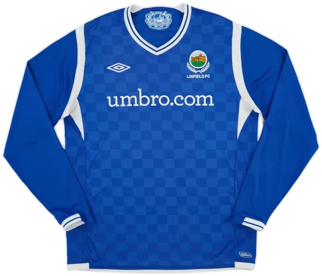 Umbro 2010-11 Linfield L/S Home Shirt - 8/10 - (L)