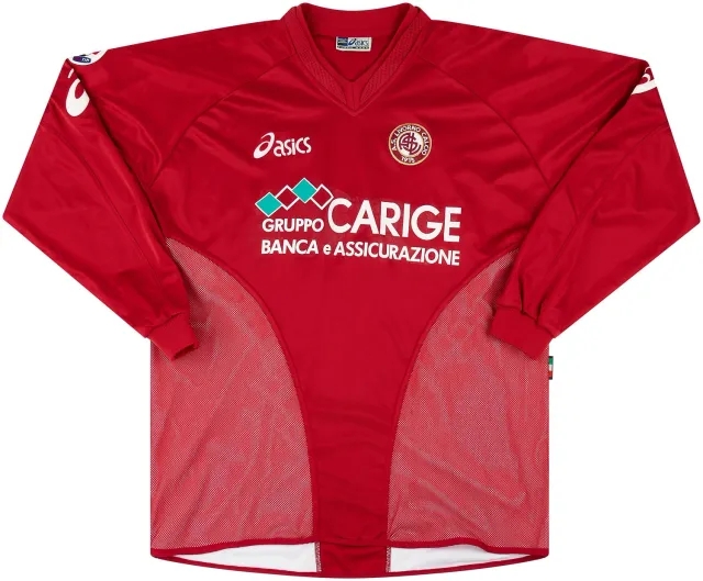 Asics 2004-05 Livorno Match Issue Home L/S Shirt Giallombardo #16