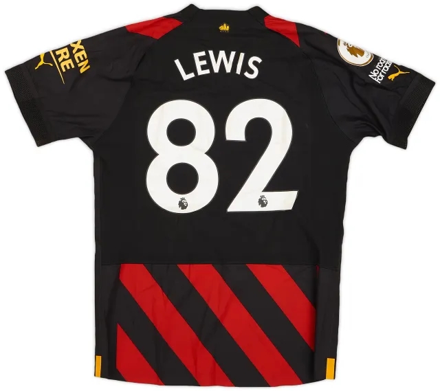Puma 2022-23 Manchester City Match Issue Away Shirt Lewis #82