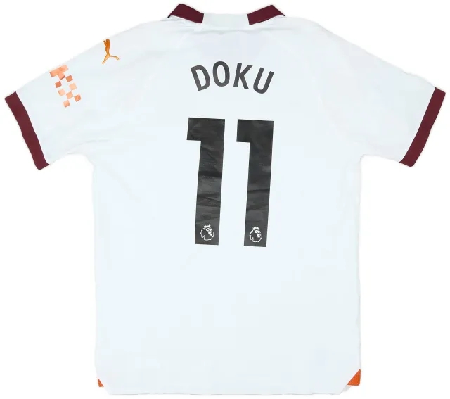 Puma 2023-24 Manchester City Match Issue Away Shirt Doku #11