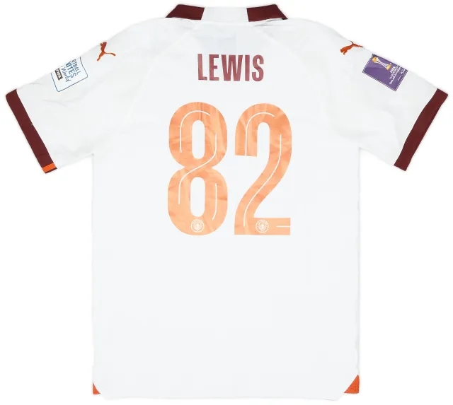 Puma 2023-24 Manchester City Match Issue Club World Cup Away Shirt Lewis #82