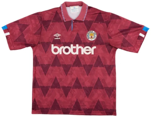 Umbro 1990-92 Manchester City Away Shirt - 7/10 - (XL)