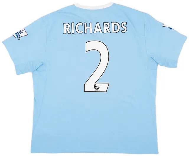 Umbro 2009-10 Manchester City Home Shirt Richards #2 - 6/10 - (XXL)