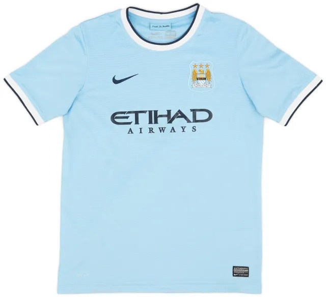 Nike 2013-14 Manchester City Home Shirt - 6/10 - (XL.Boys)