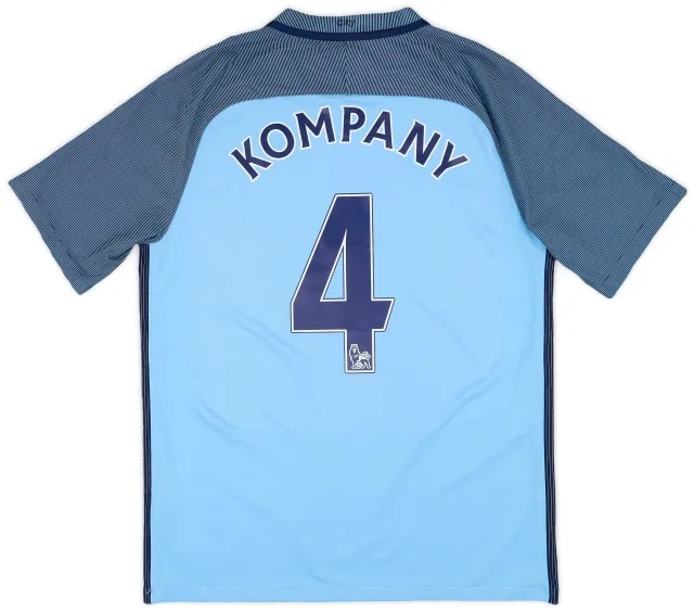 Nike 2016-17 Manchester City Home Shirt Kompany #4 - 9/10 - (M)
