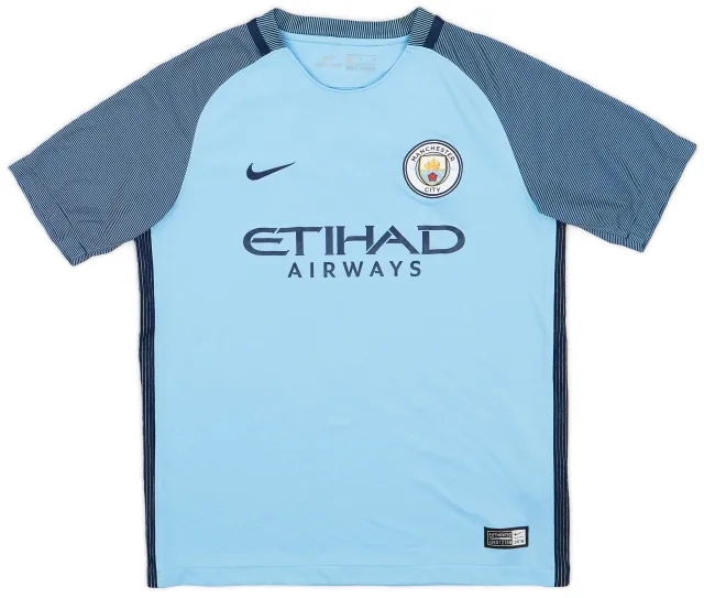 Nike 2016-17 Manchester City Home Shirt - 8/10 - (L.Boys)