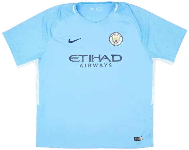 Nike 2017-18 Manchester City Home Shirt - 5/10 - (XXL)