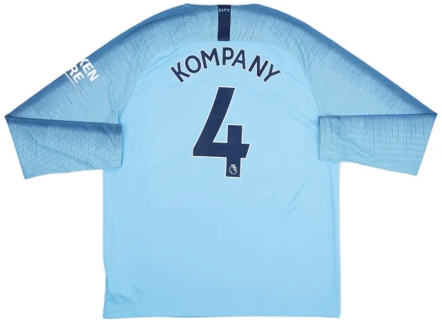 Nike 2018-19 Manchester City Home L/S Shirt Kompany #4 (XL)