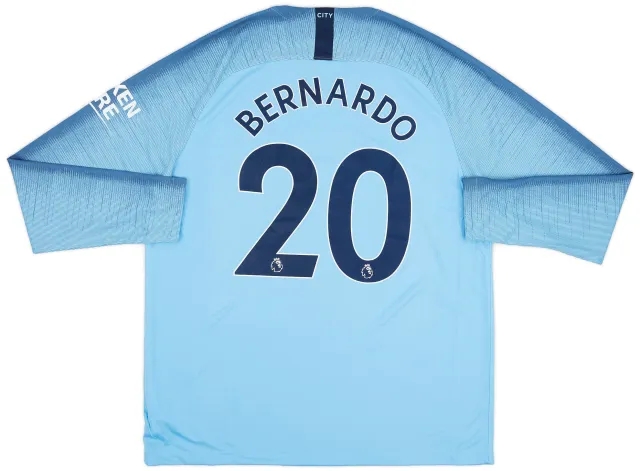 Nike 2018-19 Manchester City Home L/S Shirt Bernardo #20 (XL)