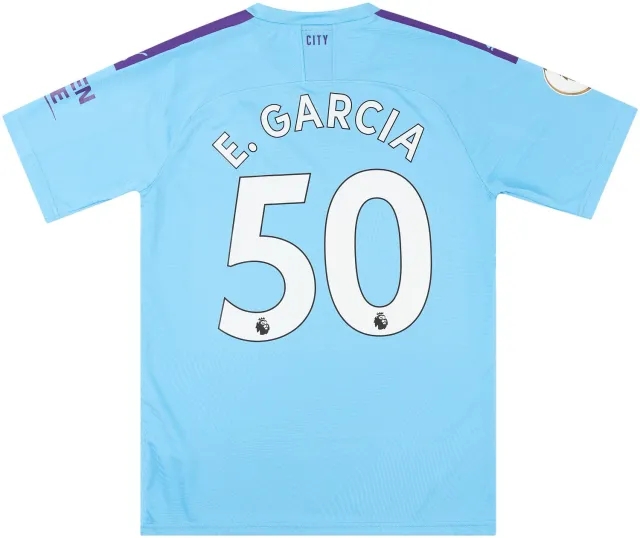 Puma 2019-20 Manchester City Match Issue Home Shirt E. Garcia #50