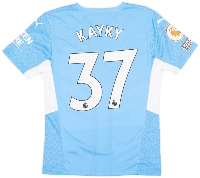 Nike 2021-22 Manchester City Player Issue Home Shirt Kayky #37 - 10/10 - (S)