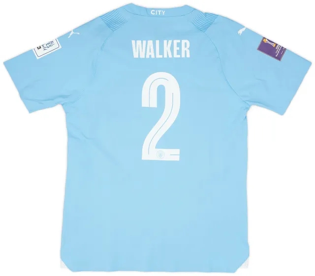 Puma 2023-24 Manchester City Match Issue Club World Cup Home Shirt Walker #2