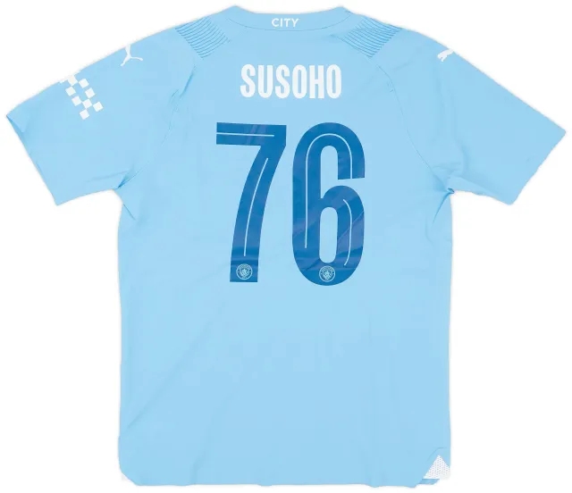 Puma 2023-24 Manchester City Match Issue FA Cup Home Shirt Susoho #76