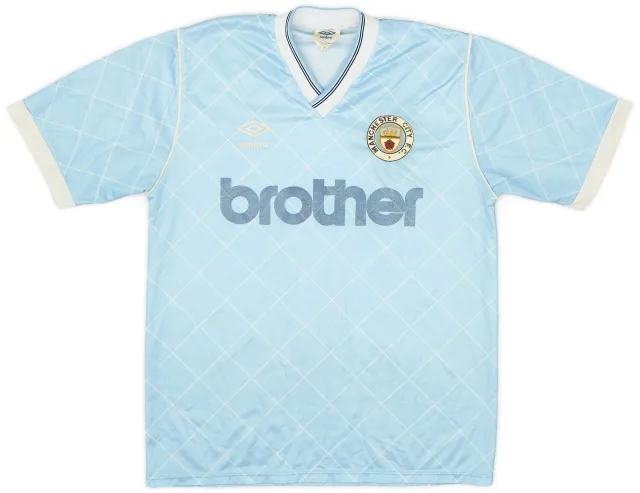 Umbro 1987-89 Manchester City Home Shirt - 7/10 - (S)