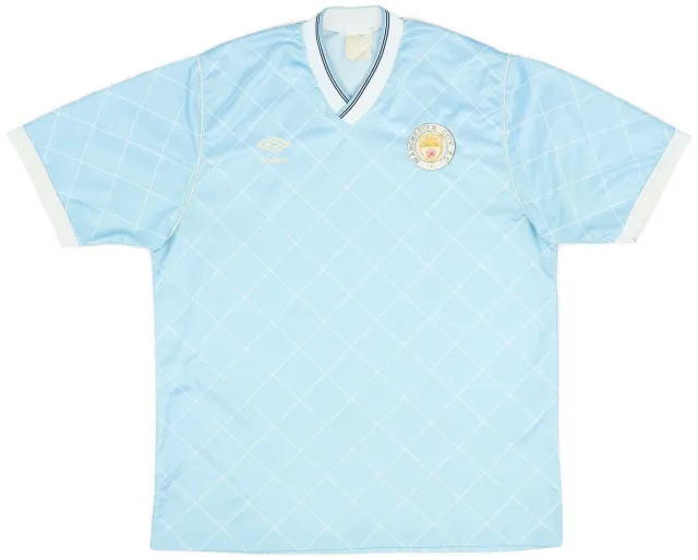 Umbro 1987-89 Manchester City Home Shirt - 7/10 - (L)