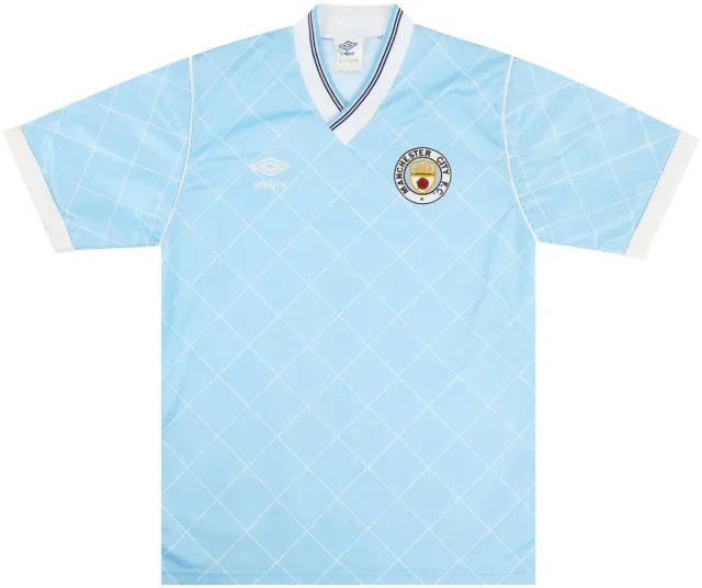 Umbro 1987-89 Manchester City Home Shirt - 8/10 - (S)