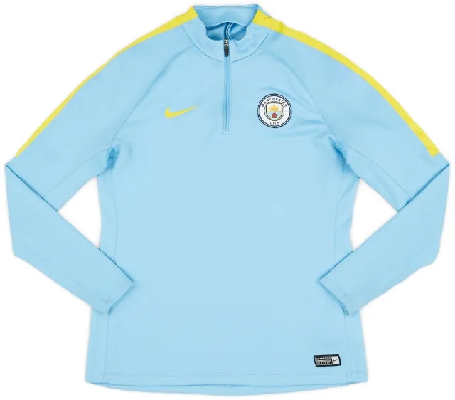 2016-17 Manchester City Nike 1/4 Zip Drill Top - 8/10 - (M)