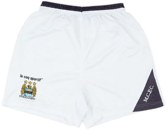 LeCoqSportif 1999-01 Manchester City Home Shorts - 5/10 - (L.Boys)