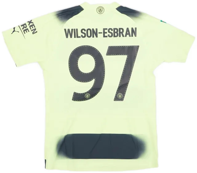 Puma 2022-23 Manchester City Match Issue Carabao Cup Home Shirt Wilson-Esbrand #97