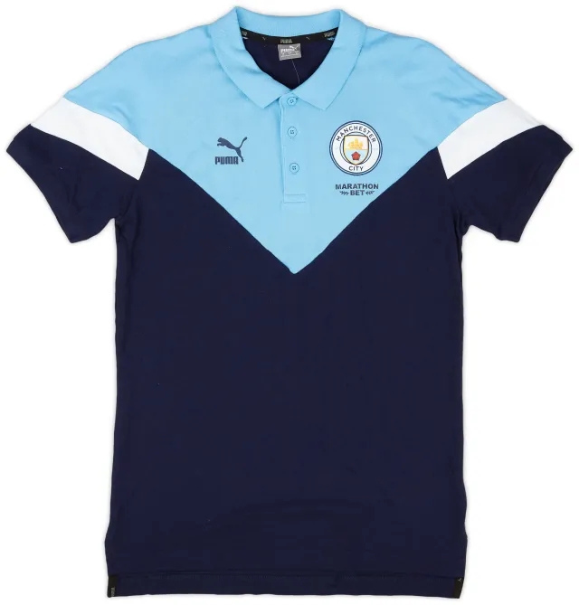 2019-20 Manchester City Puma Iconic Polo Shirt - 9/10 - (M)