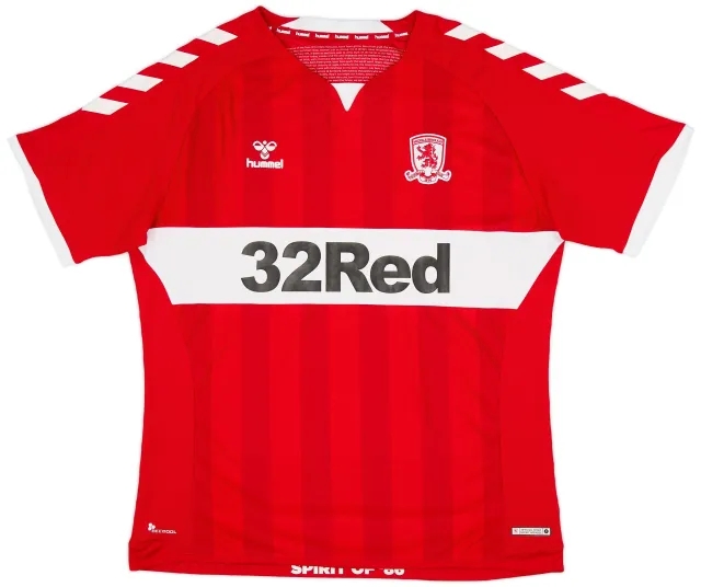 Hummel 2018-19 Middlesbrough Home Shirt - 9/10 - (XXL)
