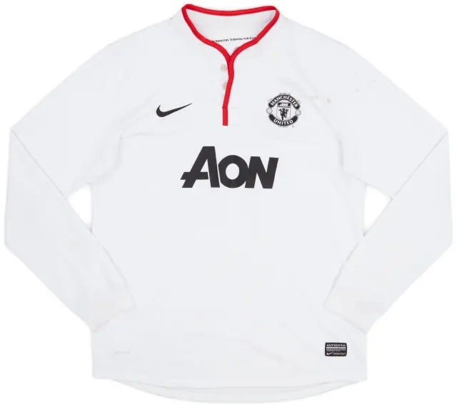 Nike 2012-14 Manchester United Away L/S Shirt #9 - 6/10 - (XL.Boys)