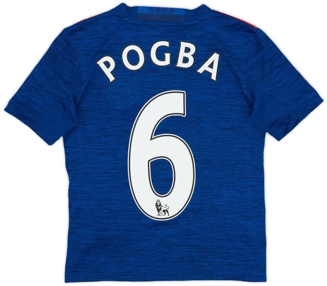 adidas 2016-17 Manchester United Away Shirt Pogba #6 - 6/10 - (S.Boys)