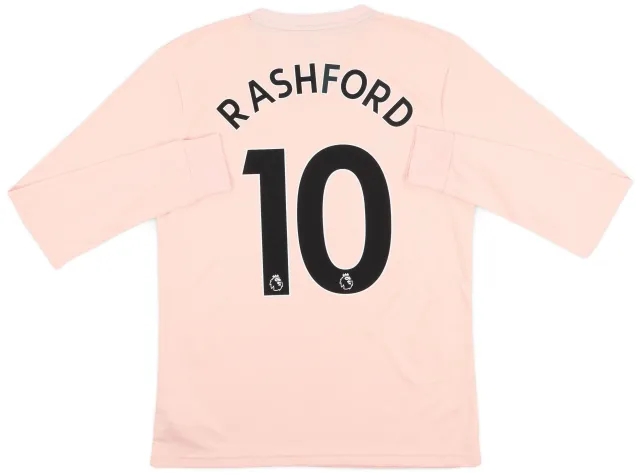 adidas 2018-19 Manchester United Away L/S Shirt Rashford #10 - 10/10 - (S)
