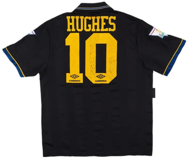 Umbro 1993-95 Manchester United Away Shirt Hughes #10 - 7/10 - (L)
