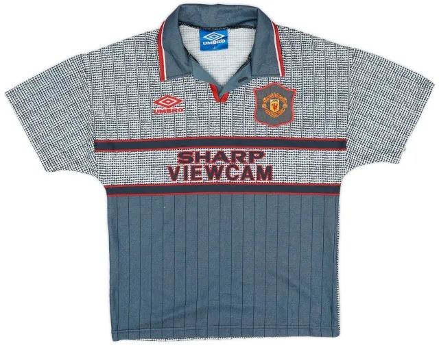 Umbro 1995-96 Manchester United Away Shirt - 8/10 - (L.Boys)