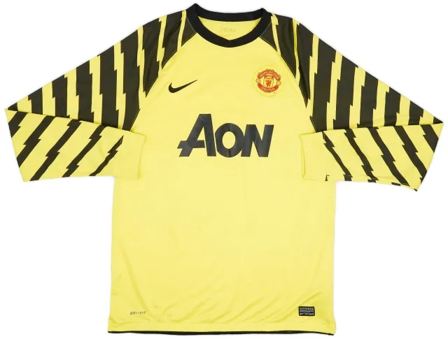 Nike 2010-11 Manchester United Yellow GK Shirt - 7/10 - (L)