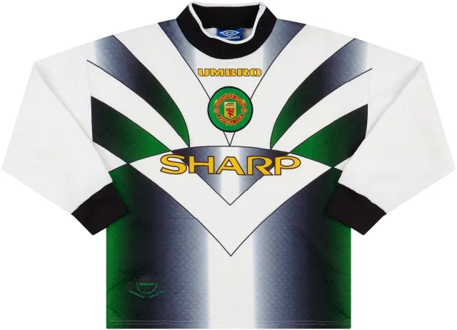 Umbro 1996-97 Manchester United White GK Shirt - 6/10 - (Y)
