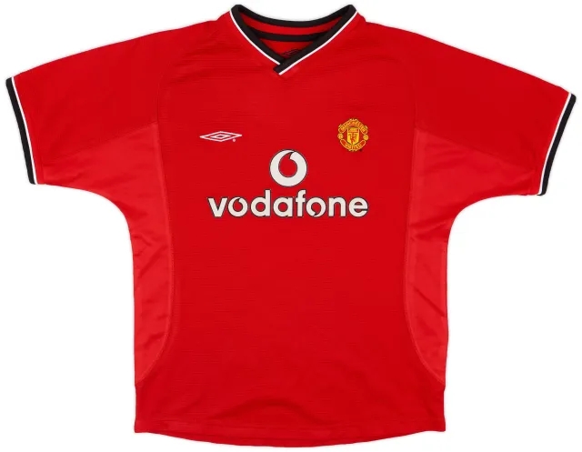 Umbro 2000-02 Manchester United Home Shirt - 8/10 - (M.Boys)