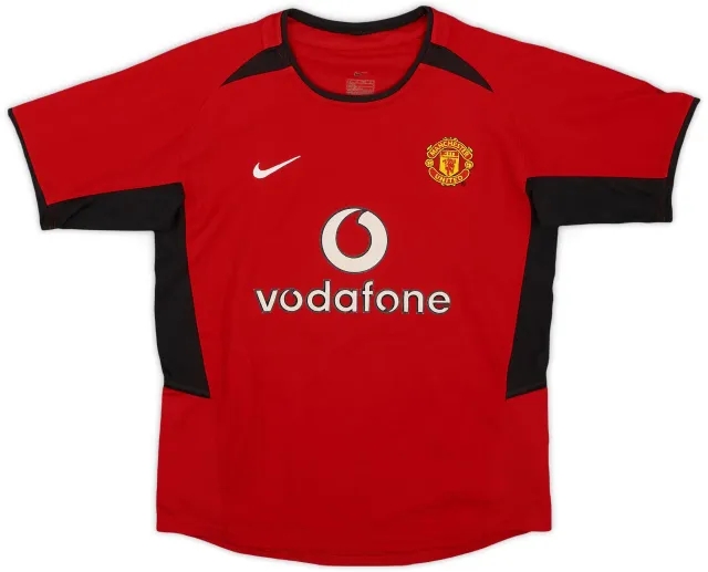 Nike 2002-04 Manchester United Home Shirt - 9/10 - (S.Boys)