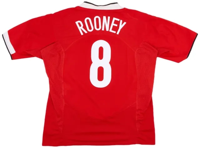 Nike 2004-06 Manchester United Home Shirt Rooney #8 - 8/10 - (XL)