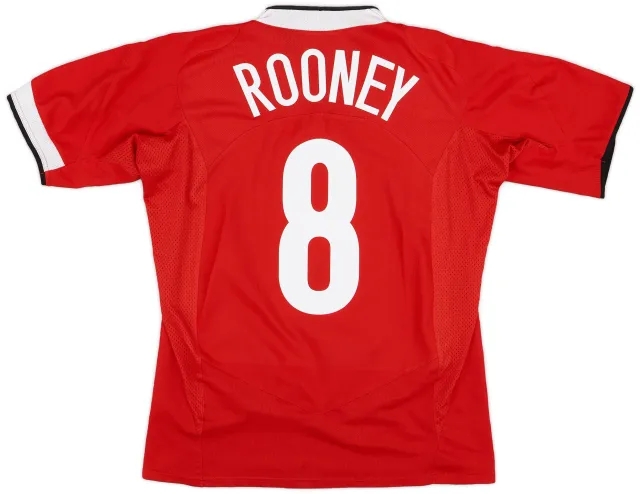 Nike 2004-06 Manchester United Home Shirt Rooney #8 - 7/10 - (S)