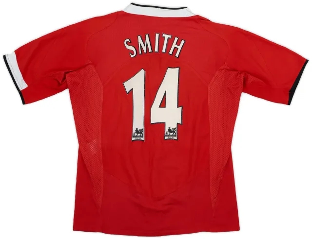 Nike 2004-06 Manchester United Home Shirt Smith #14 - 5/10 - (S)