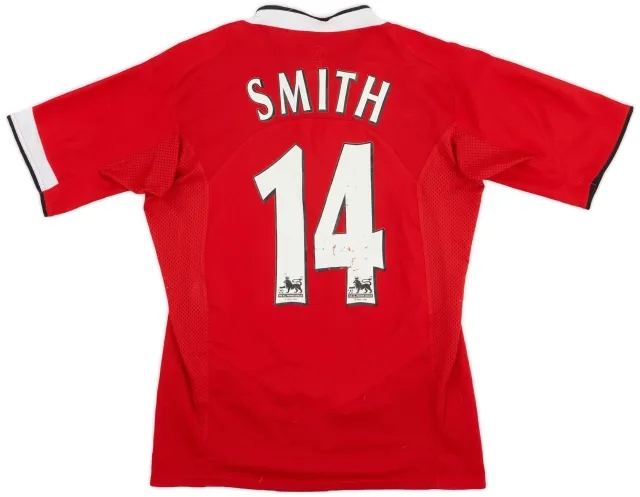 Nike 2004-06 Manchester United Home Shirt Smith #14 - 5/10 - (S)