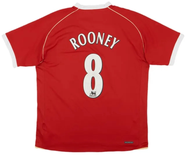 Nike 2006-07 Manchester United Home Shirt Rooney #8 - 4/10 - (L)