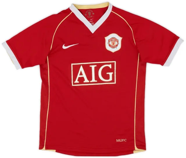 Nike 2006-07 Manchester United Home Shirt - 9/10 - (M.Boys)
