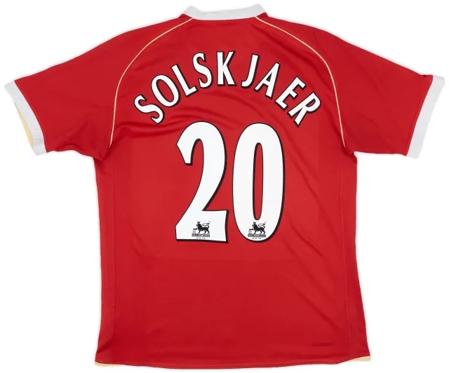 Nike 2006-07 Manchester United Home Shirt Solskjaer #20 - 5/10 - (L)