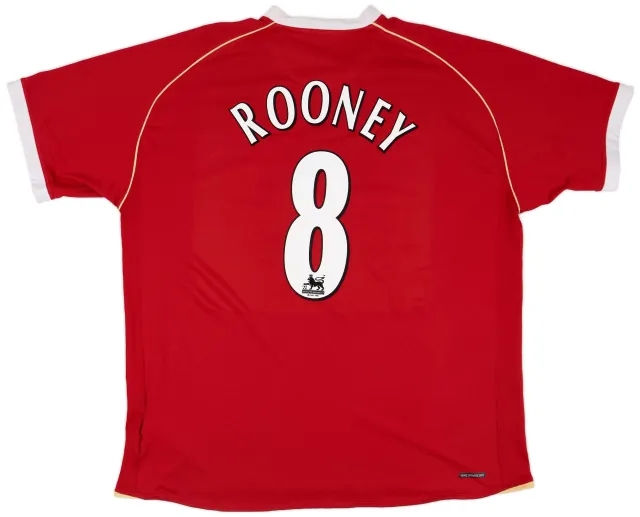 Nike 2006-07 Manchester United Home Shirt Rooney #8 - 8/10 - (XXL)
