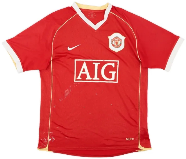 Nike 2006-07 Manchester United Home Shirt - 4/10 - (M)