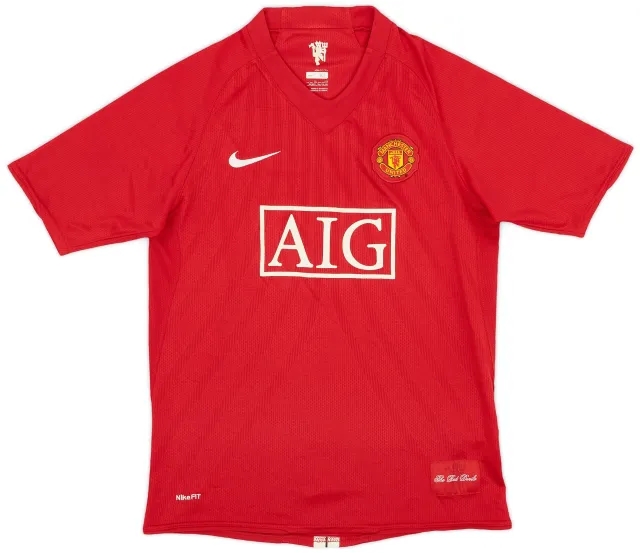Nike 2007-09 Manchester United Home Shirt - 5/10 - (XL.Boys)