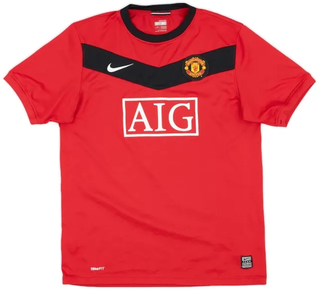 Nike 2009-10 Manchester United Home Shirt - 8/10 - (XL.Boys)